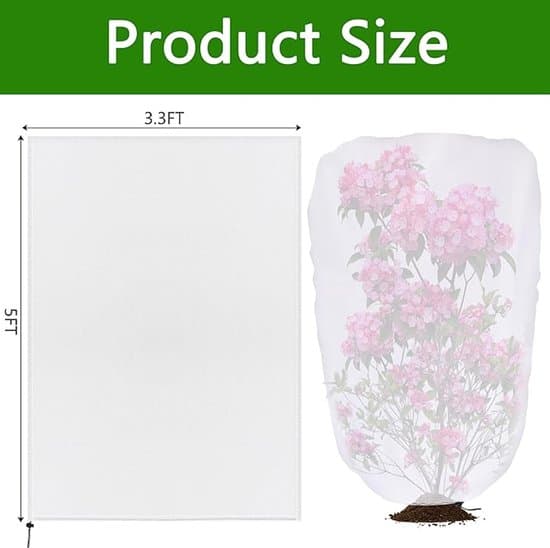2-pack trädgårdsfågelnät - Med dragsko - 100x150 cm - Vit