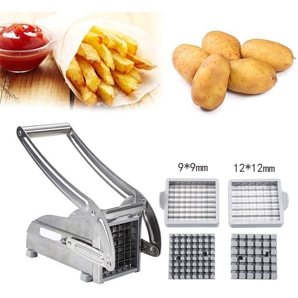 Pommes frites-skärare - Pro-modell - SS-material - Silver