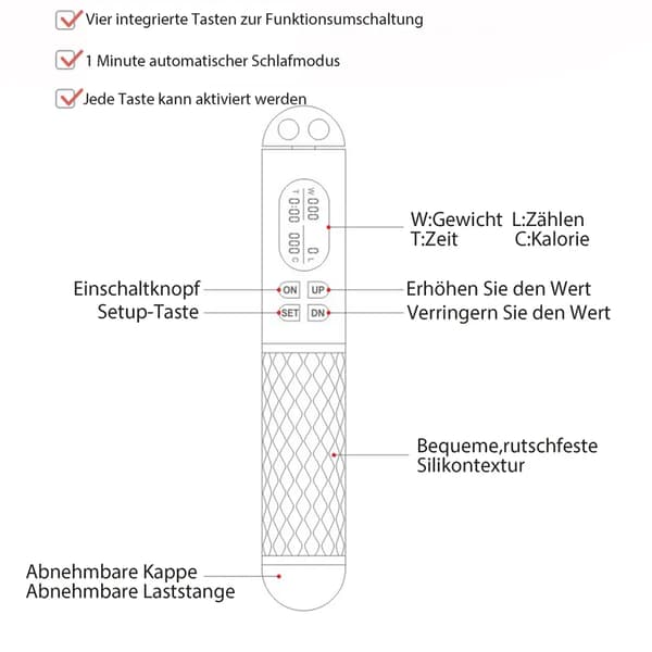 Justerbart hopprep, speed rope, smart räkning, LCD-display, rosa