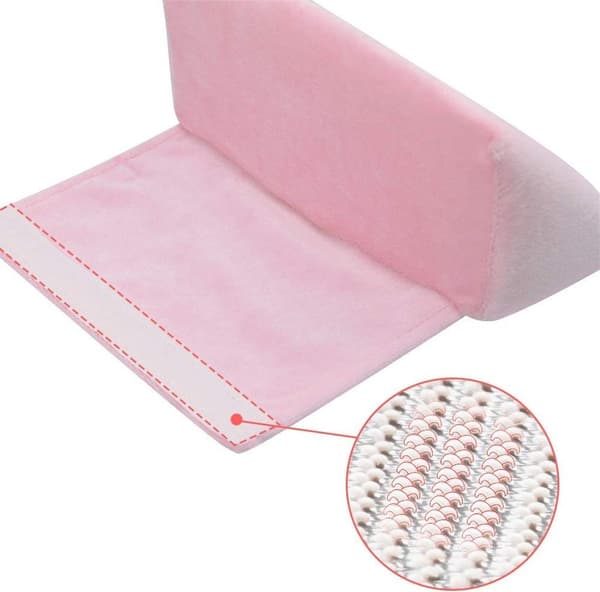 Anti-rullande babysovkudde, sidosovkudde, triangulär babypositioneringskudde, vit