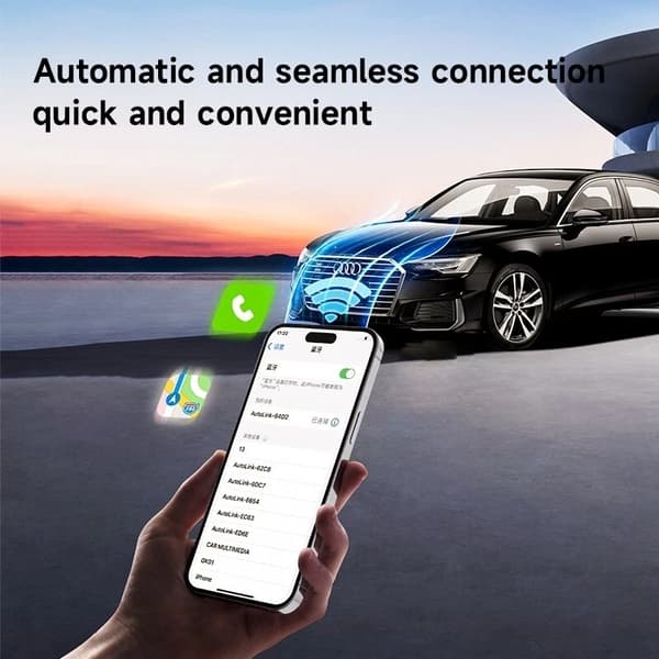 Kaapeli/langaton sovitin CarPlay/Android Auto CarPlay 2-in-1