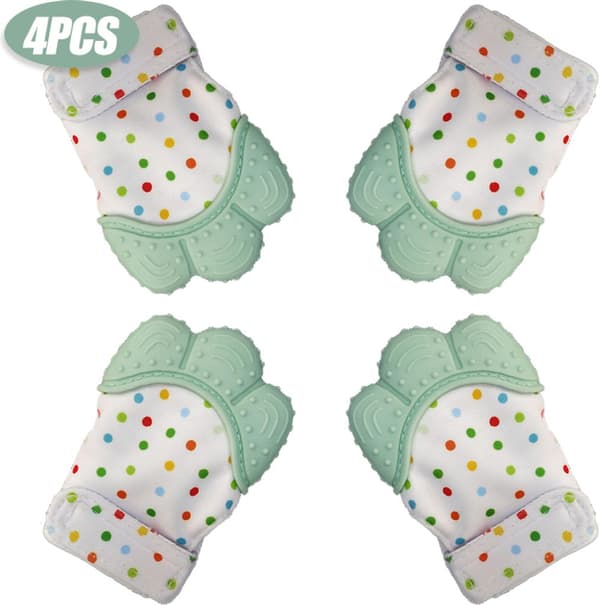 4-pack baby silikonbitvantar, livsmedelsklassade