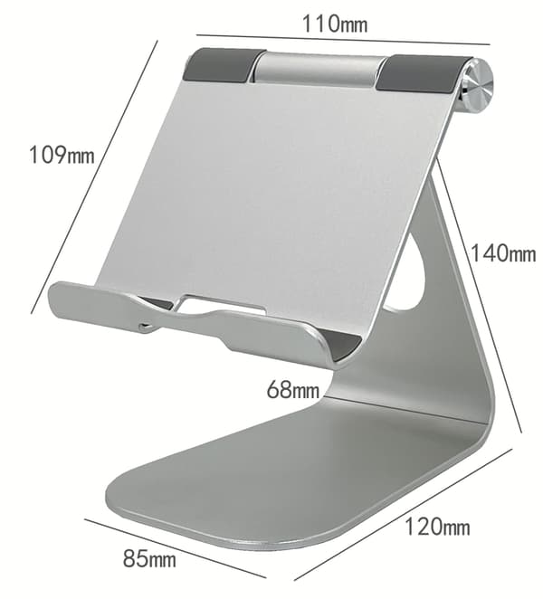 Surfplattestativ - Aluminiumlegering - Justerbart - Flervinklat - Silver