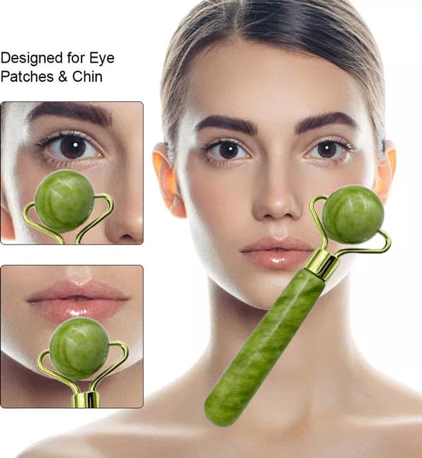 Jaderulle & Gua Sha-bräda set, jadematerial, anti-aging ansiktsvård