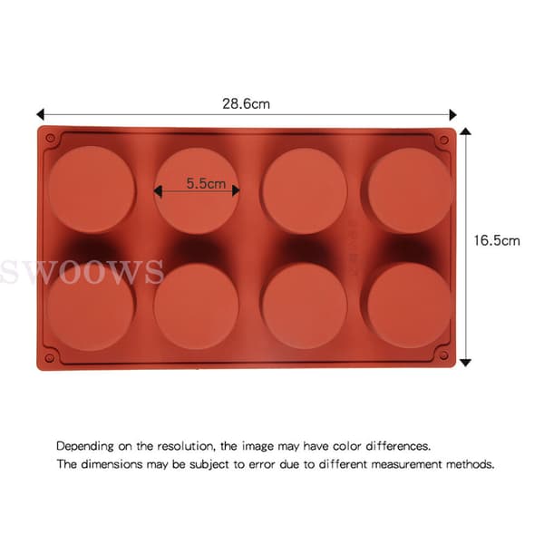 2x 8-hulrums bageplade silikoneform mini cupcake cookie bageform muffinform