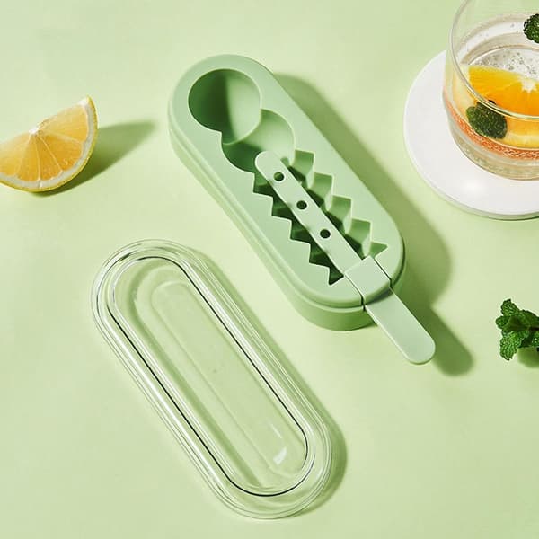 Non-stick genanvendelige ispindeforme til juice, yoghurt og cocktails