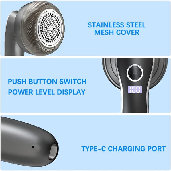 Elektrisk fnugfjerner tøjrenser USB stofshaver defuzzer