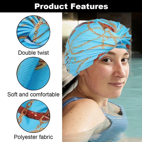 Elastisk badmössa polyester pool kvinnor män långt hår