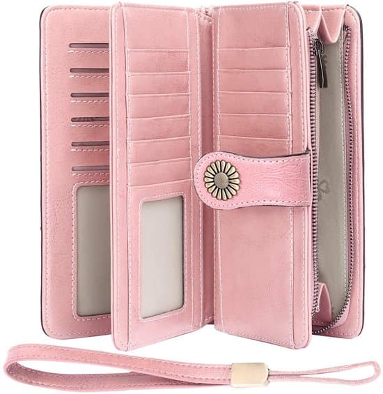 Damplånbok - Stor Kapacitet Retro Design - 1 Styck - Rosa