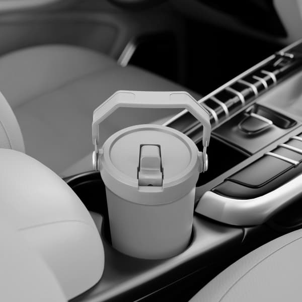 Mugg Flip Straw Lock Ersättning Spillfri Mugg Lock Dammtät Spillfri Grå