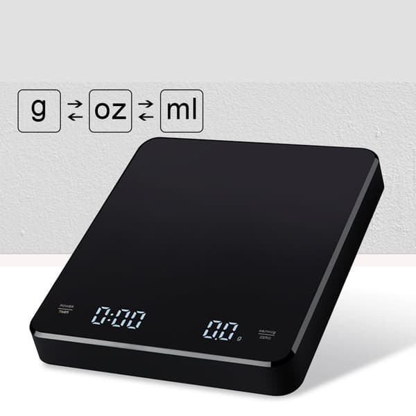 3 kg kaffevåg, elektronisk köksvåg, 0,1 g, timer, smart hem.