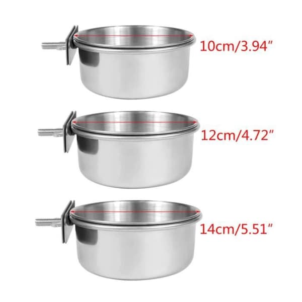 Fågelmatare set - 3-delat set - Rostfritt stål - Avtagbart - Klämfäste