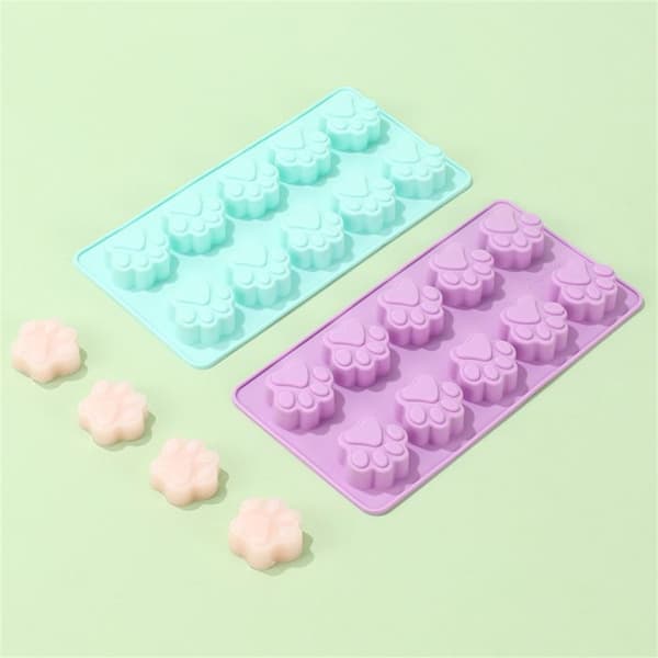 2-pak silikone hundepoteforme, chokolade slik geléforme