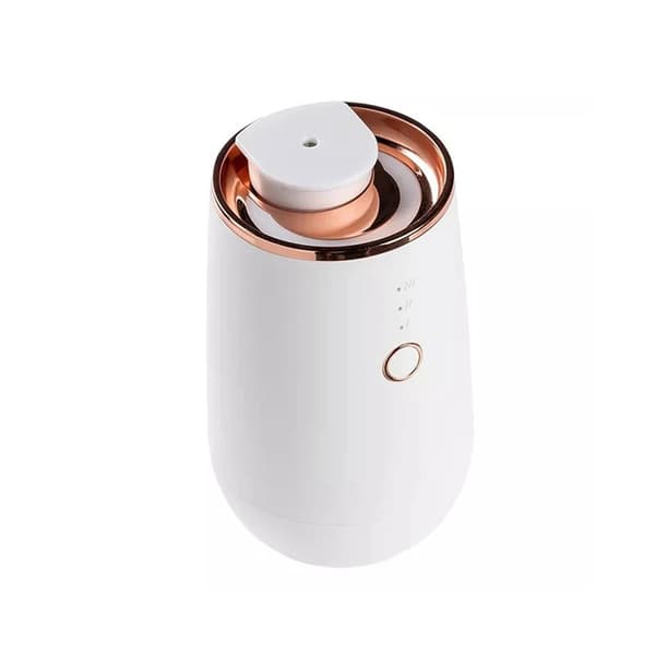 Bärbar Vattenfri Elektrisk Eterisk Olja Aromdiffusor med Timer (Vit)