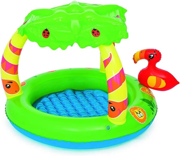 Barnens skuggade vattenlekpool – Vänliga djungeln