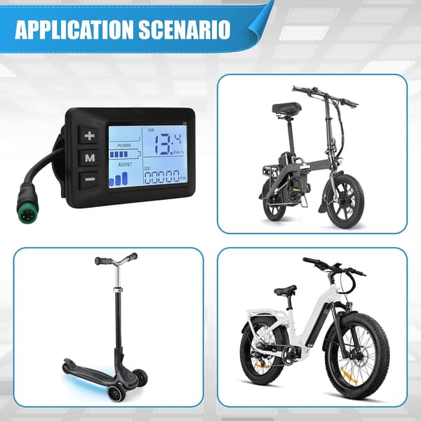 Elektrisk Cykel Display Controller 5-Pin LCD Farveskærm Smart Kontrolpanel til 24V 36V 48V Speedometer G51