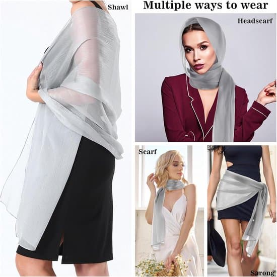 Elegant chiffon tørklæde til kvinder - let og blødt