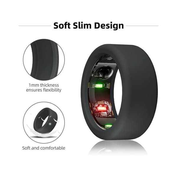 Ring protectors för Ring Gen3, elastiska silikonträningsringskydd, 3-pack, storlek M (vit)