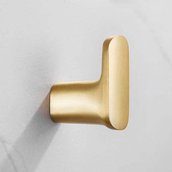 Børstede guld badekåbekroge i rustfrit stål, elegante badeværelseskroge.