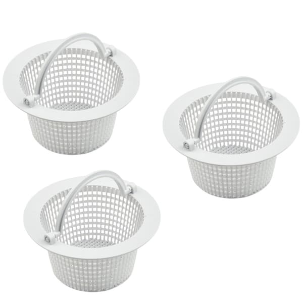Golvstående, väggmonterad, avtagbar poolkorg med handtag; poolbyteskorg - liten storlek, väggmonterad - 3-pack