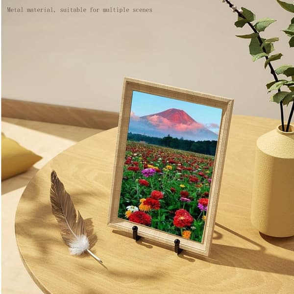 5-pak 3-tommer mini sorte metalplade- og fotodisplaystativer