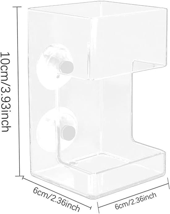 2-pak, akvariefoderautomat, akvariefoder, automatisk flyder, synkefoderautomat, med sugekop, også til fodring af skildpadder og rejer, firkantet, 10 x 6 cm
