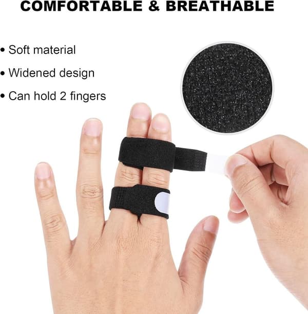 20-pack triggerfinger-skena/bandage, justerbart skydd för lill-/mellan-/ringfinger