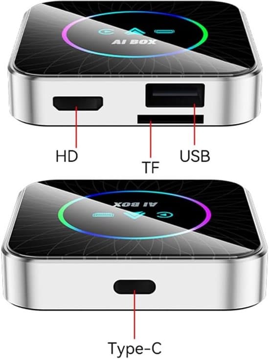 Trådlös CarPlay/Android 13 AI Box Bluetooth WiFi Android Auto Split-Screen-stöd för Android Auto-interaktion 2+16G