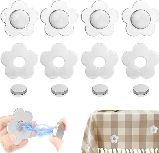 8-pack magnetiska dukvikter, utomhusduksklämmor motvikter och fästklämmor