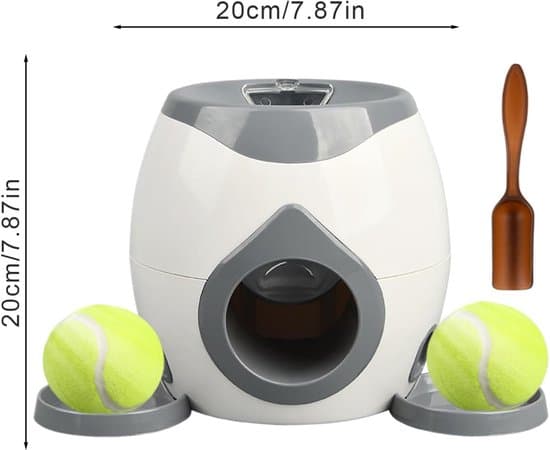 Automatisk hundeboldkaster - Grå/Hvid