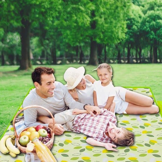 Vikbar Vattentät & Fuktsäker Grön Picknick- & Campingfilt