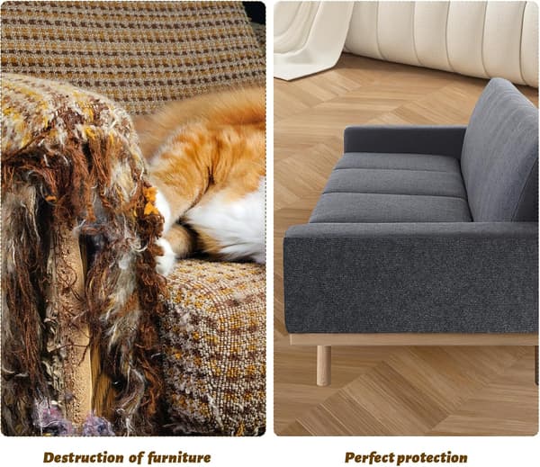 Kradsetræ til sofaer, 40 cm x 200 cm, anti-ridse, mørkegrå