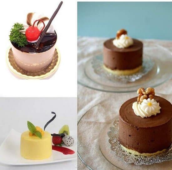 Cylindrisk bageform - Mousse kageform - Dessertfremstilling - 8 hulrum - 11,7 x 6,8 cm