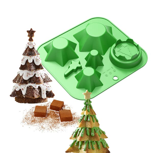 Silikone juletræsbageform julekiks kage chokoladeform pandebakke