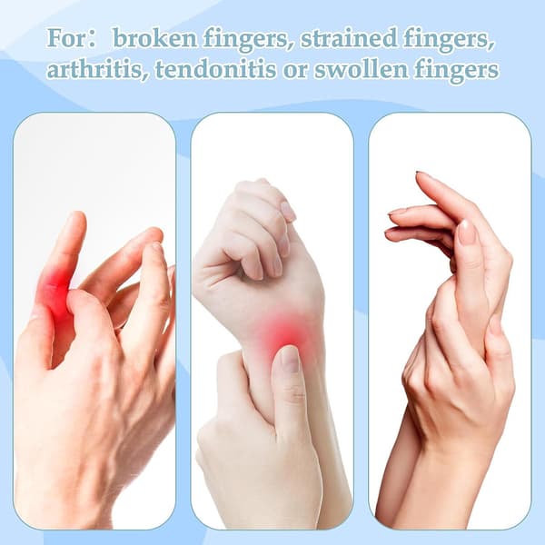 5 st fingerstöd med enkelrem, fingersträckare, fingerstöd
