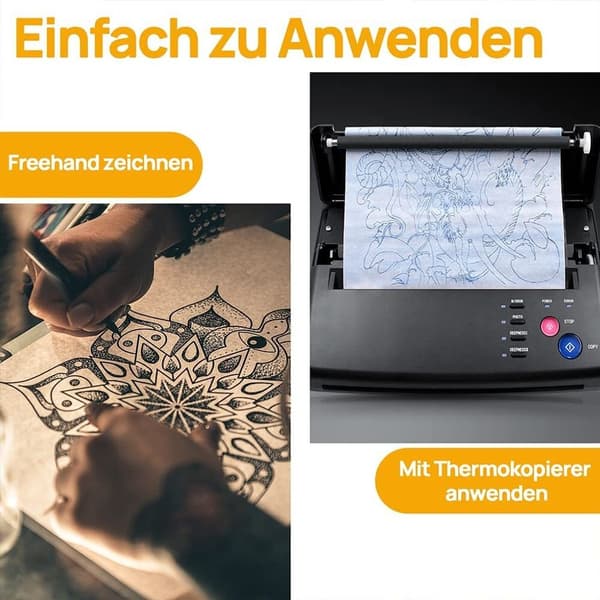 Tatuering överföringspapper - 25 ark A4 karbonpapper, stencilpapper, masterpapper, termiskt stencilpapper med pro-bläck
