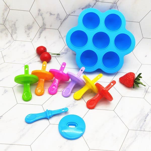 Cell Silikon Mini Isglassform Glassboll Lolly Maker Popsicle Form DIY Blå