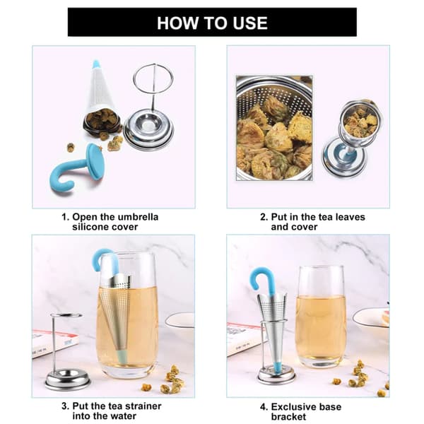 Paraply Teinfuser Löst Te Sil Stål Söt Tesil Praktisk Blå