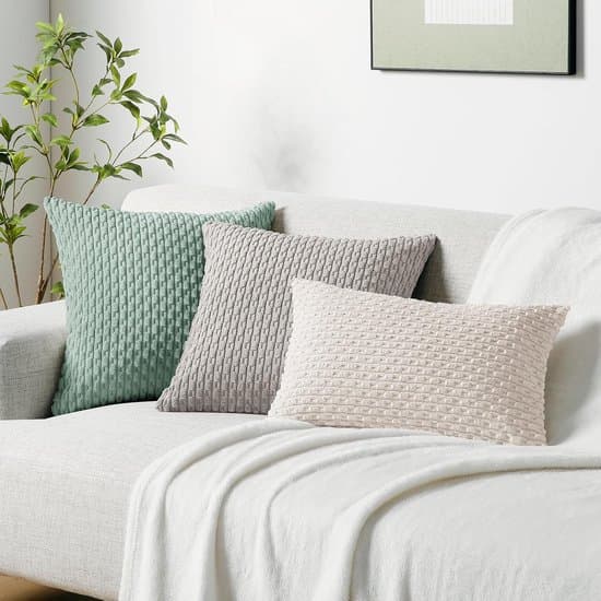 2 stk. mintgrønne 40x40 cm fluffy bløde boho fløjls forårspudebetræk sæt