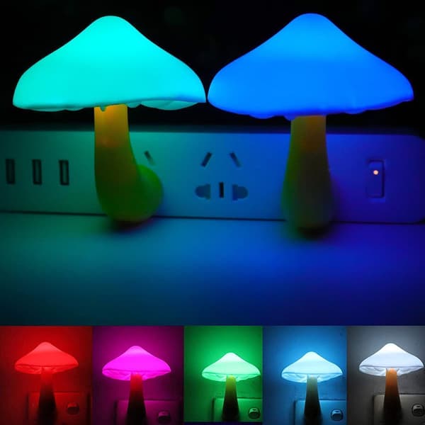 3 LED-natlamper Svamp Gradient Lys Sensor Indsættelig Væg Hjem Indretning