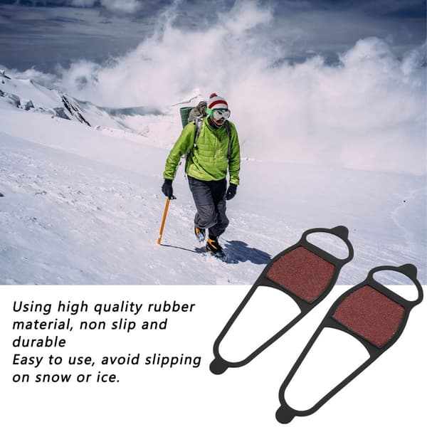 1 par vinter halkskydd för skor – is- och snöhalkskydd, grov sandfoder för förbättrat grepp.
