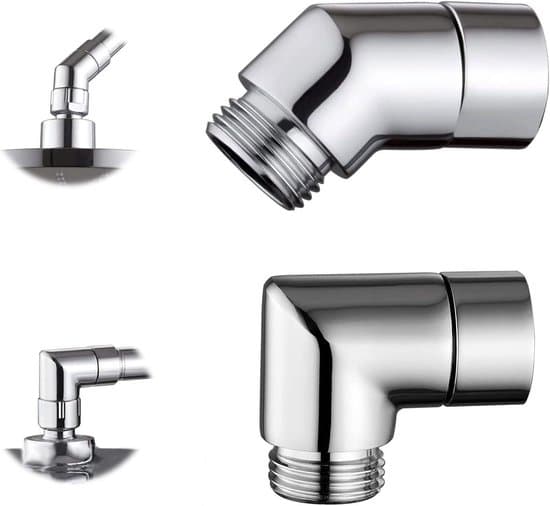 Handhållna duschmunstyckes hörnkopplingar - 2-pack - Silver