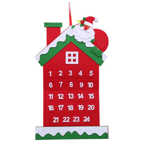 Julkalender i filt - Julhus