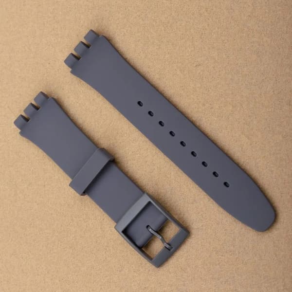 Erstatningsurrem til Swatch 20mm gummi og silikone - sort