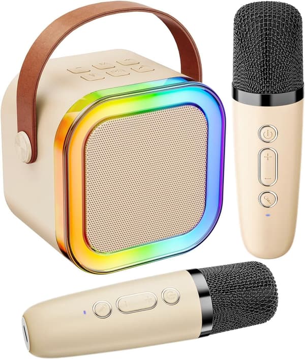 Trådlös Bluetooth-högtalare med karaokefunktion - Ivory White