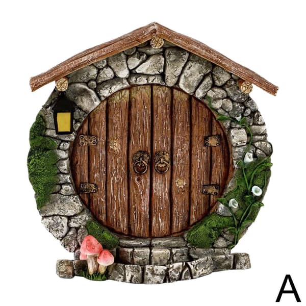 Miniatyrälvdörr Hobbit Pixie Elf Trädgårdstomte Dekor Heminredning