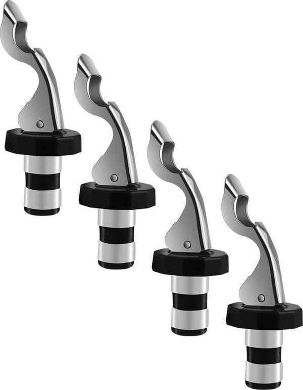 4-pack vinkorkar med spak, lämpliga för champagne, prosecco och ölglasflaskor