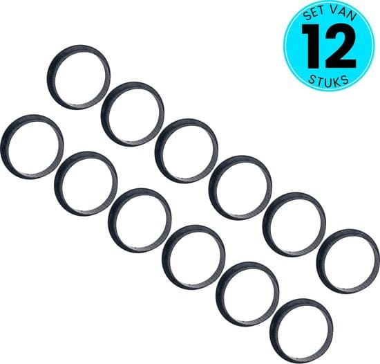 12-pak Tærteform - 8 cm Diameter - Kagering - Mini Bageform - Kageform - Sort