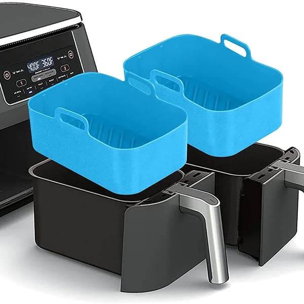 Rustfrit Stål Airfryer Stativ Damp Grill 4-Ben Dobbeltlag