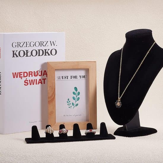 Fingerring Display Standere, Sort Rektangulær Fløjl Ring Udstillingsdisplay Smykke Organizer Stand Ring Opbevaring Smykkeholder, Sort
